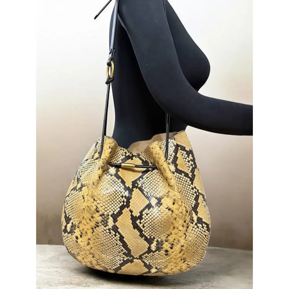 Tory Burch Mercer 151 Exotic Snakeskin Hobo Bag - Picture 6 of 11